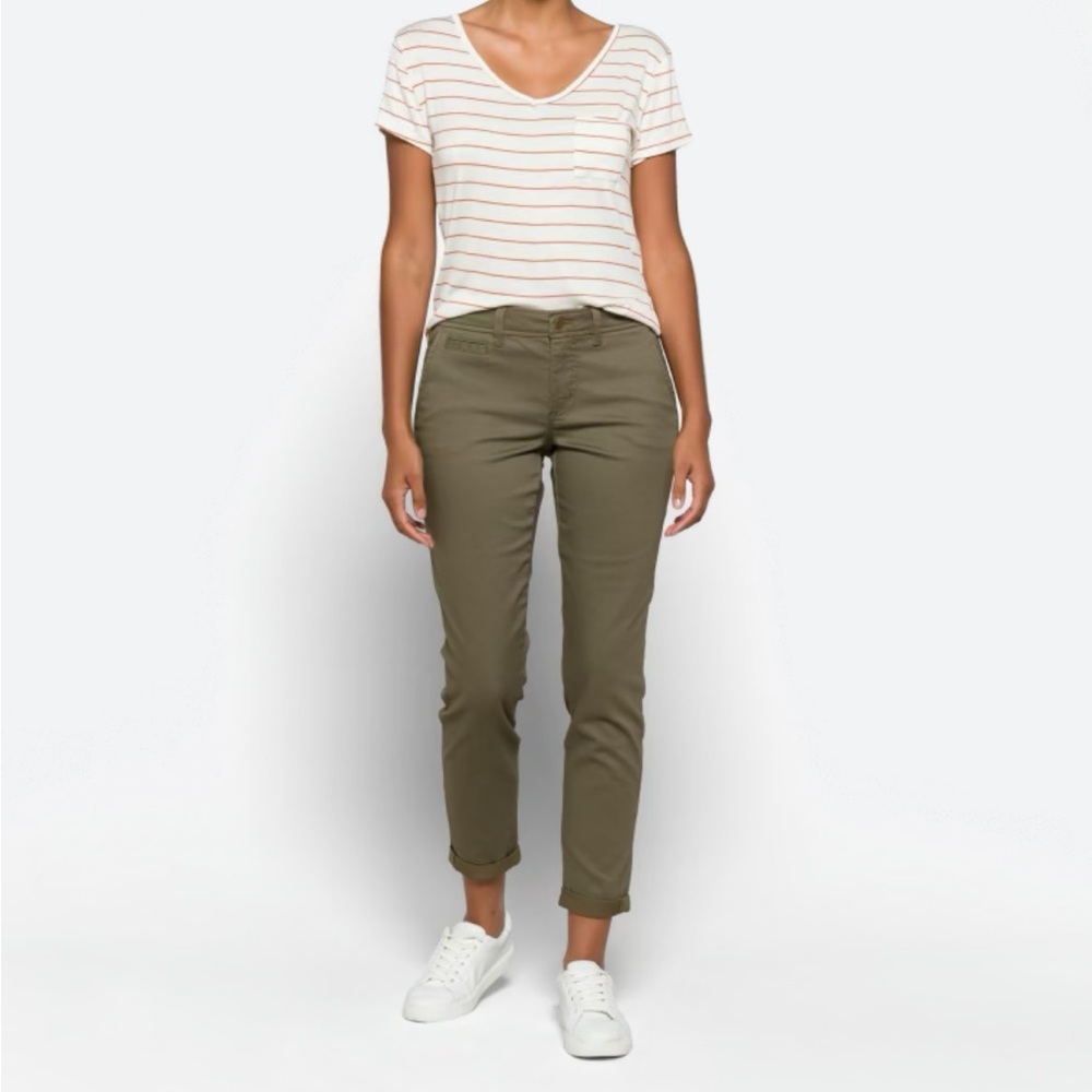 Market & Spruce Rosabel Mid Rise Skinny cuffed pant Olive